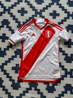 Adidas Peru National Team Home Soccer Jersey Kids